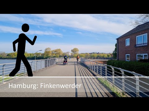 Der Geher in Hamburg: Finkenwerder