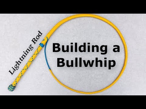 How To Make A Lightning Rod Bullwhip Nylon Paracord Whip - 