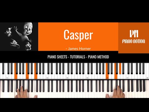 Casper's Lullaby - James Horner - Soundtrack (Sheet Music - Piano Solo - Piano Cover - Tutorial)
