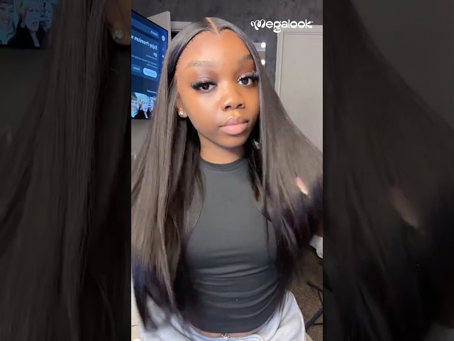 Vídeo relacionado con MEGALOOK 13x6 HD Lace Front Wigs Pelucas Mujer Pelo Natural Humano Pre Plucked Pre-Bleached Pre-Cut Ear-To-Ear Frontal Drawstring Wig with Tapes Glueless Wig Straight Human Hair Wigs for Women 30 Inch