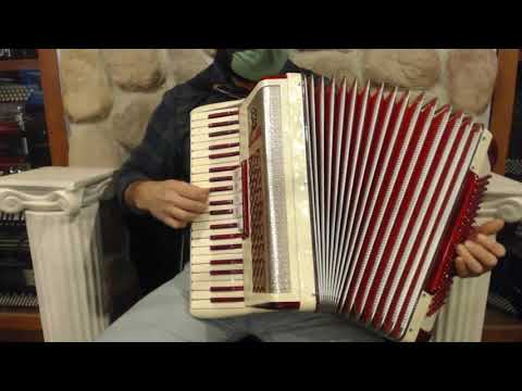 4570 - Candy Stripe Scandalli Piano Accordion LMM 41 120 $1199