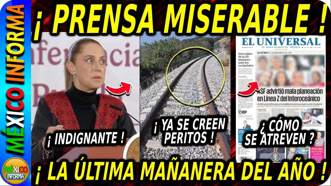 SE PASARON DE MISERABLES. SHEINBAUM TUNDE A MEDIOS CARROÑEROS. FUE LA ÚLTIMA CONFERENCIA DEL 2025.