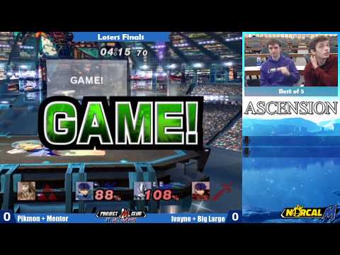 "Ascension 11/30/19" - Pikmon+Mentor (Ike+Sheilda) v. Big Large+Ivayne (Ike+Wolf/Marth) - L. Finals