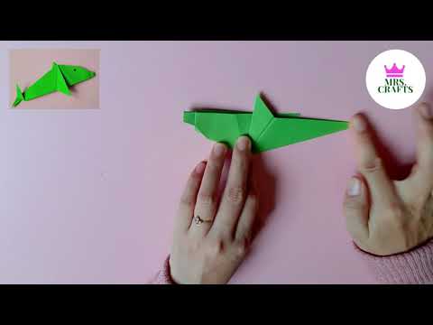 How to make an easy origami dolphin step by step | animals origami easy