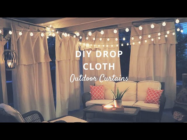 Diy Patio Drop Cloth Curtains Drop Cloth Curtain Kansas City