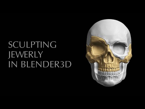 Timelapse of sculpting jewelry In Blender3D