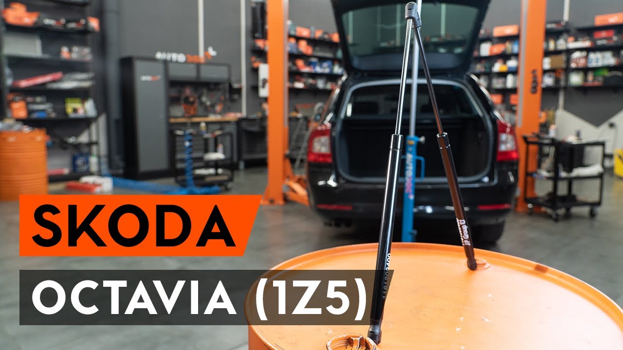 Byta gasfjäder baklucka på Skoda Octavia 1Z5 – utbytesguide