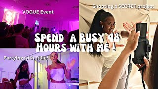 Spend 48 Hours With Me ! Partying with Tillie , Shooting a SECRET project !! 🤫