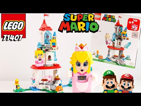 Vidéo LEGO Super Mario 71407 : Ensemble d’extension La Tour gelée et le costume de Peach chat