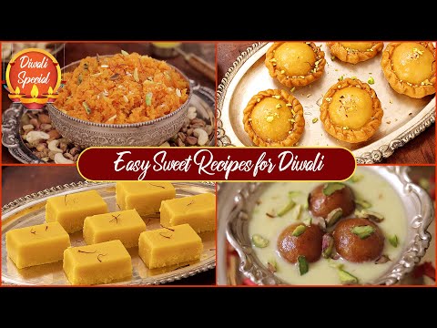 4 Easy Diwali Sweet Recipes | Festival Sweets Recipes | Diwali Sweet Recipes at Home | Indian Sweets