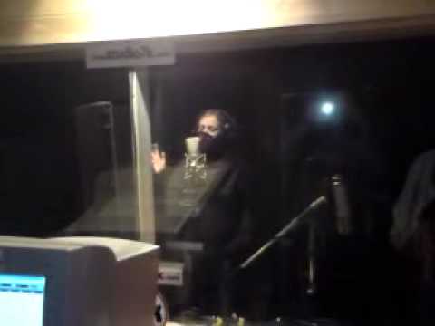 Lucy Randell in the studio recording Runaway