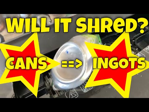 Using a Paper Shredder to Shred Aluminum Cans and Melting Them Into Ingots