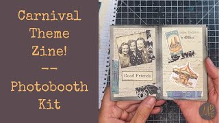 Making a Carnival Theme Zine with a Vintage Photobooth Kit