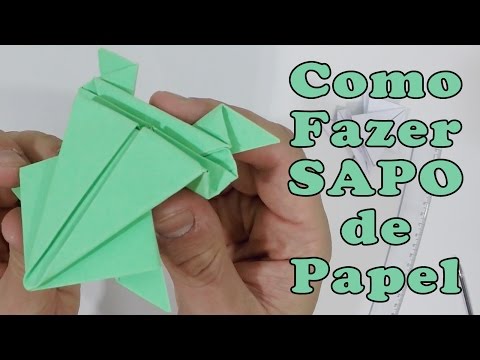 Como Fazer Sapo de Papel que Pula Passo a Passo - Origami Fácil DIY