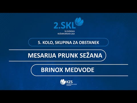Mesarija Prunk Sežana : Brinox Medvode - 5. kolo, za obstanek - 2. SKL za moške - Sezona 2020/21