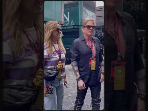 Axl Rose made a surprise appearance at the Hungarian Grand Prix #gunsnroses