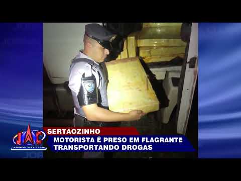 Motorista é pego em flagrante transportando drogas, em Sertãozinho - Jornal da Clube (17/01/2023)