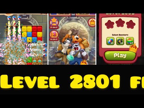 Toon Blast Level 2801 - Unboxing - Tips and Tricks - Best Skills
