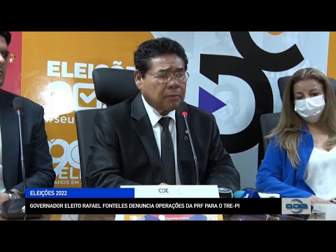 Governador eleito Rafael Fonteles denuncia operações da PRF para o TRE-PI 31 10 2022