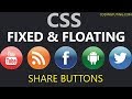 Create Fixed and Floating Social Media Share Buttons HTML CSS Create Fixed and Floating Social Media Share Buttons HTML CSS