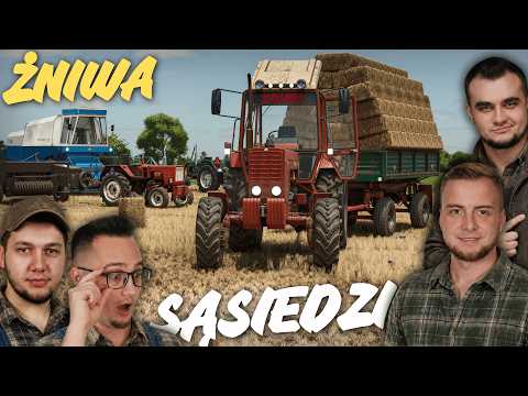 SĄSIAD PRZYJECHAŁ NA USŁUGĘ 😱 KOSZENIE & ZBIERANIE SŁOMY 😂 