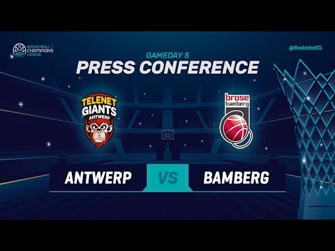 Telenet Giants Antwerp v Brose Bamberg - Press Conference - Basketball Champions League 2018-19
