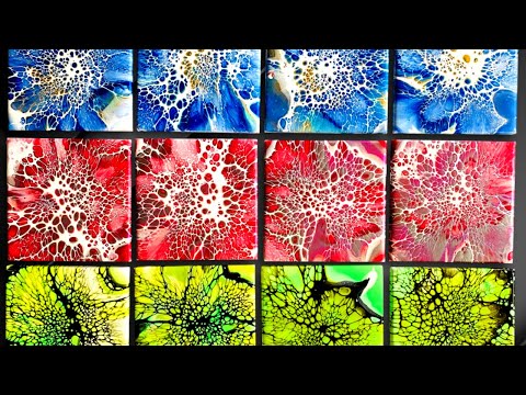 Acrylic Paint Pour Coasters GORGEOUS BLOOMS
