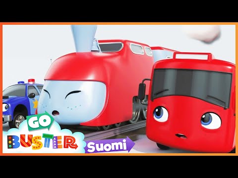 Buster ja unelias juna | Go Buster | Moonbug Kids Suomeksi | Lasten piirretyt ja laulut