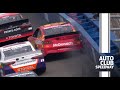 Denny Hamlin walls Kyle Larson at Auto Club Speedway | NASCAR at Auto Club Speedway