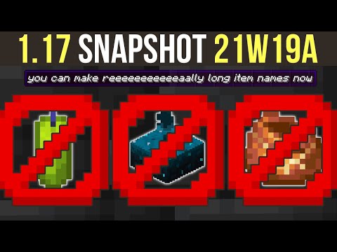 Minecraft 1.17 Snapshot 21w19a Removed Features & Java 16