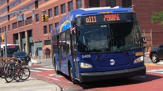 2016 New Flyer XD60 #5405 on the Q111 at Archer Avenue and Parsons Blvd