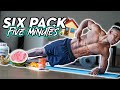 How To Get a Six Pack in 5 Minutes AT HOME | ABS HOME WORKOUT & DIET