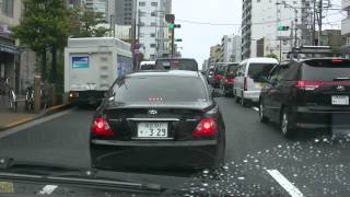 preview picture of video 'アキーラさん運転！東京・靖国通り・靖国へ④都道315号線・亀戸付近Kameido,Tokyo,Japan'