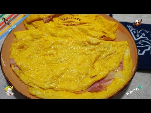 326 - Omelette classica prosciutto e formaggio...non pò esse che un miraggio!! (facile e veloce)
