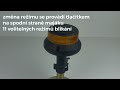LED maják - oranžový / 92x LED / 10-30V / ECE R65 / na tyč (ø 110x51mm) - Video Youtube