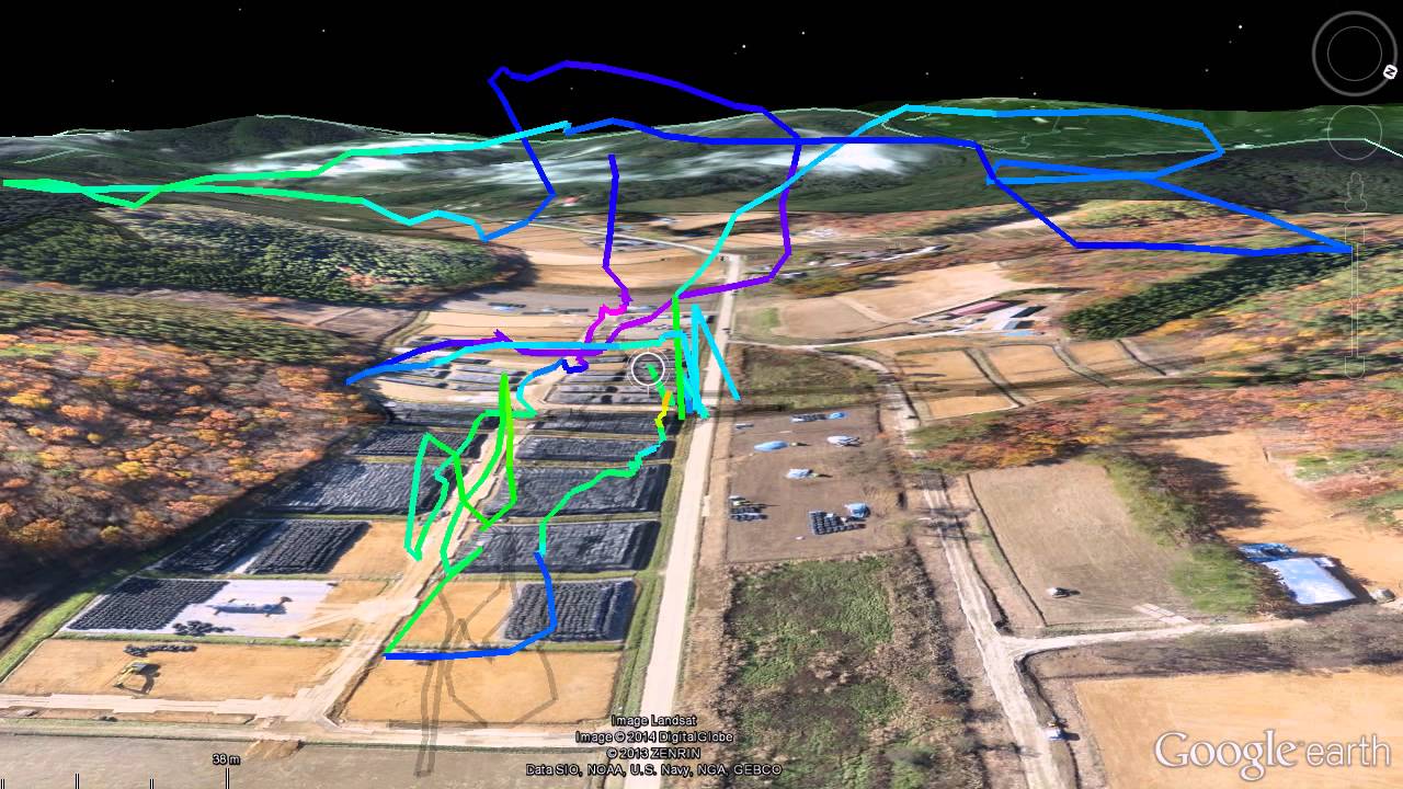Visualization of data from Geiger counter at Fukushima