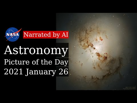 APOD: 2021-01-26 - Central NGC 1316: After Galaxies Collide (Narrated by Amy)