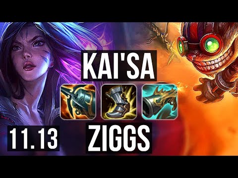 KAI'SA & Lulu vs ZIGGS & Neeko (ADC) | 12/1/8, 69% winrate, Legendary | EUW Master | v11.13