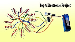 Download lagu Top 3 Electronic Project Using NE555 IC CD4017 IC BC547 12v Battery & More Eletronic Components mp3