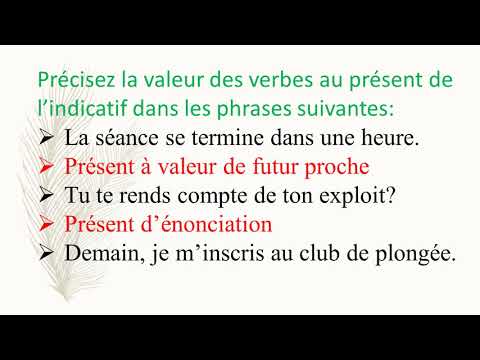Correction de l'execrcice les emplois du présent de l'indicatif