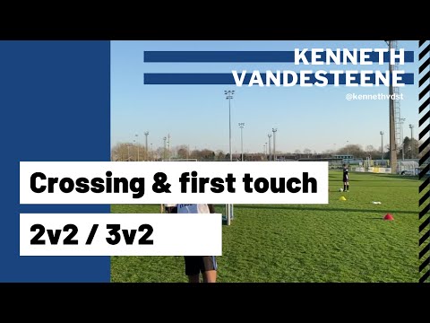 Crossing with first touch // 2v2 & 3v2 // Club Brugge U11