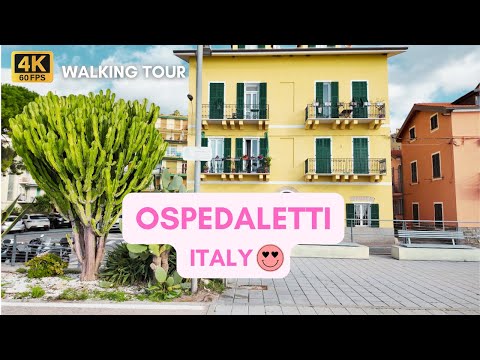 Ein Spaziergang entlang der ligurischen Küste I Ospedaletti in Italien I 4K 60FPS walking tour