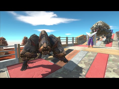 CEBERUS VS GHIDORAH DEATH FALL  - Animal Revolt Battle Simulator