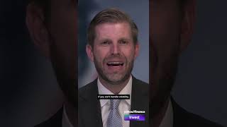 Eric Trump laughs off bitcoin sell-offs.
