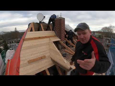 Schieferdach in Bad Lausick - Abriss, Schalung und Holzbau