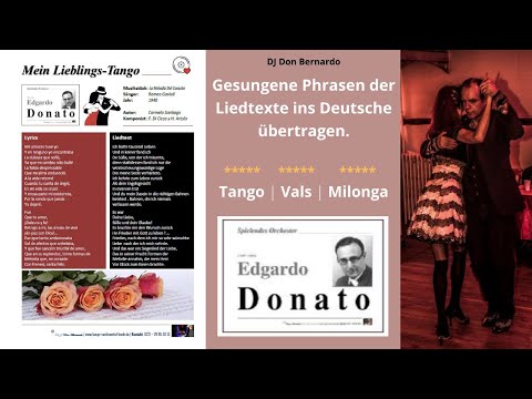 DJ Don Bernardo - Lyrics ins Deutsche übertragen - Orquesta Edgardo Donato