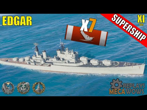 SUPERSHIP Edgar 7 Kills & 232k Damage | World of Warships Gameplay