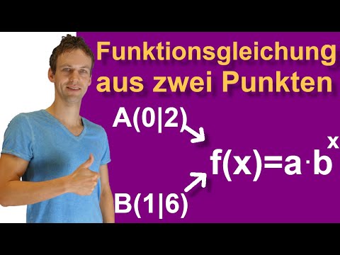 Exponentialfunktion aus zwei Punkten ermitteln - mit Aufgabe+Lösung | LehrerBros