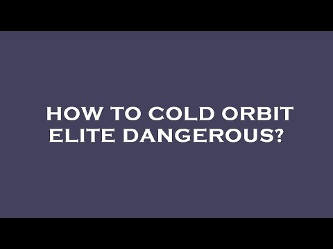 How to cold orbit elite dangerous?