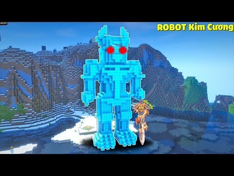 KHÁM PHÁ THÀNH CÔNG ROBOT KIM CƯƠNG KHỔNG LỒ TRONG MINECRAFT | Thử Thách SlenderMan